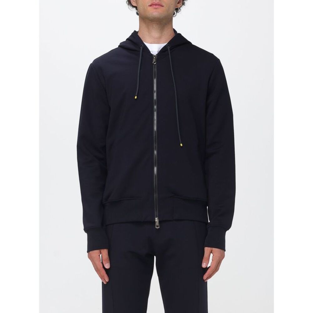 Paul Smith Men Paul Smith Cotton Zip-Up Hoodie With Dropped Shoulders